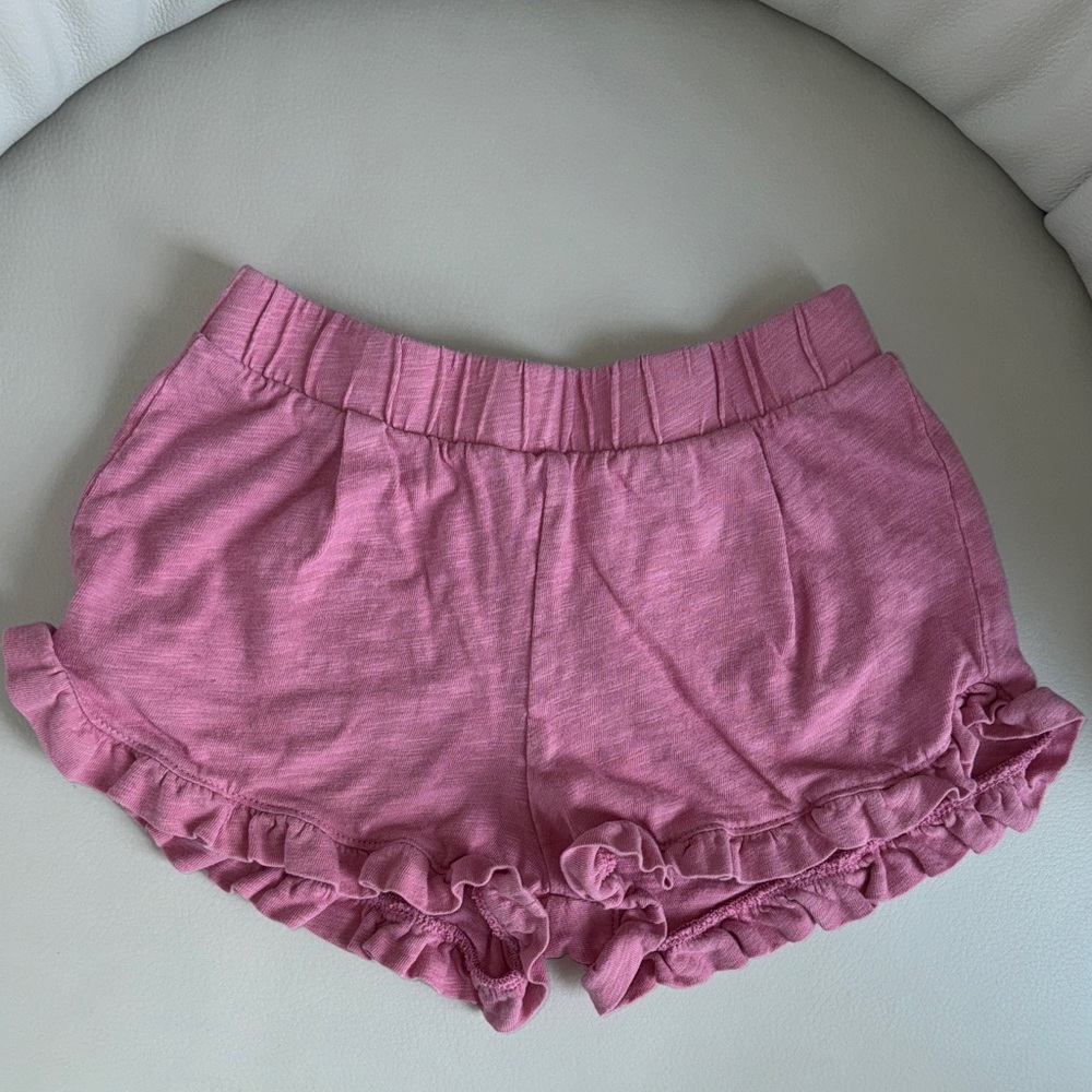 Crewcuts Pink Ruffle Trim CottonShorts